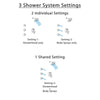 Delta Trinsic Chrome Finish Shower System with Dual Control Handle, Integrated 3-Setting Diverter, Showerhead, and 3 Body Sprays SS278595