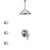 Delta Cassidy Chrome Shower System with Dual Thermostatic Control Handle, Integrated Diverter, Ceiling Mount Showerhead, and 3 Body Sprays SS27T89710