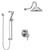 Delta Cassidy Chrome Finish Shower System with Dual Thermostatic Control Handle, Integrated Diverter, Showerhead, and Hand Shower SS27T8978