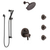 Delta Trinsic Venetian Bronze Dual Thermostatic Control Integrated Diverter Shower System, Showerhead, 3 Body Sprays, and Hand Shower SS27T959RB4