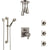 Delta Ara Dual Thermostatic Control Stainless Steel Finish Shower System, Ceiling Showerhead, 3 Body Jets, Grab Bar Hand Spray SS27T967SS7