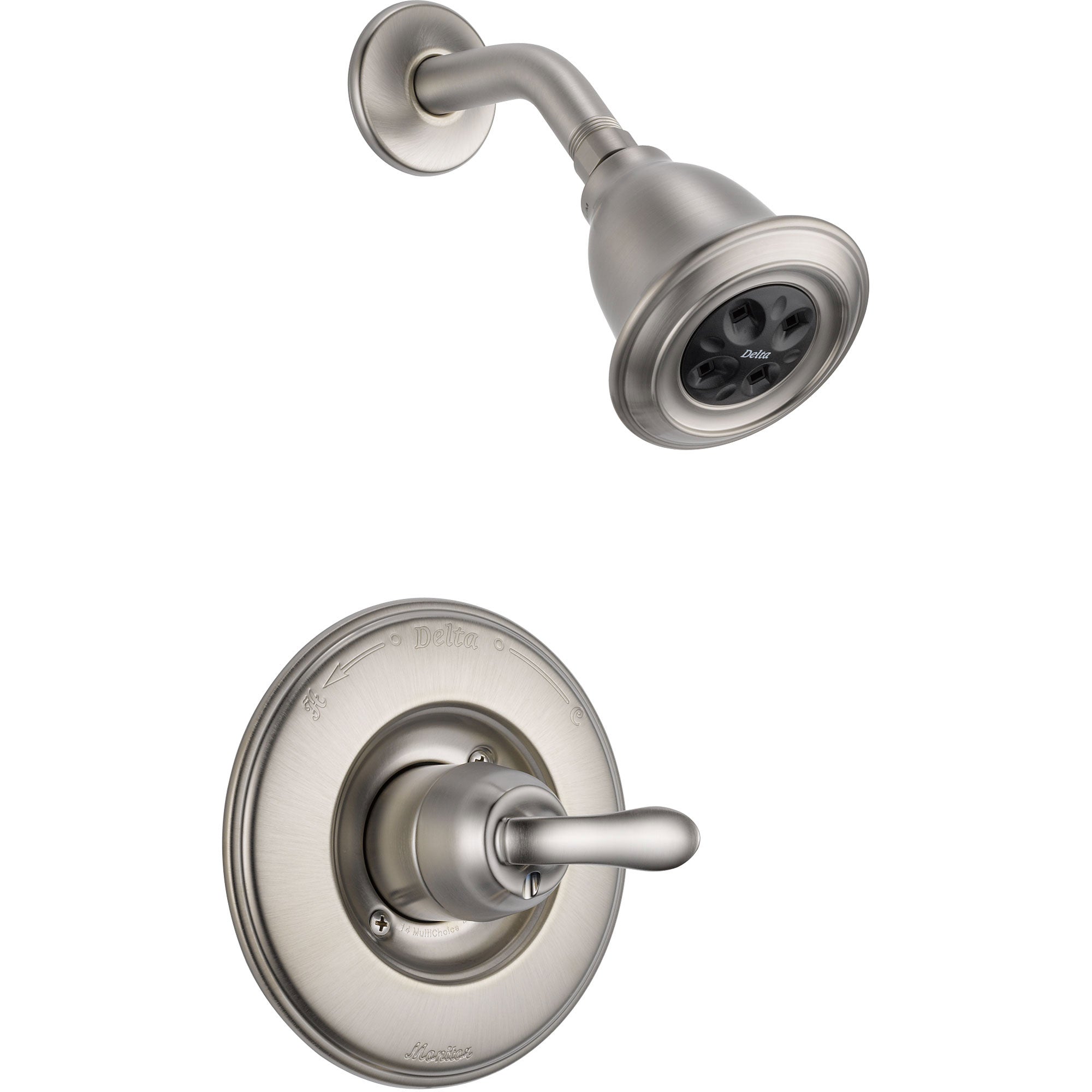 Delta Classic H2Okinetic Stainless Steel Finish Shower Only Faucet Trim 555887