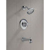 Delta Linden Collection Chrome Finish Monitor 14 Series Contemporary Shower Faucet, Control, and Tub Spout Trim Kit (Requires Rough-in Valve) DT14493