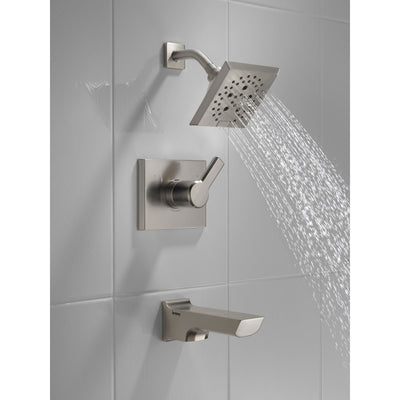 Delta Pivotal Stainless Steel Finish Monitor 14 Series H2Okinetic Tub and Shower Combination Faucet Trim Kit (Requires Valve) DT14499SS