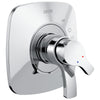 Delta Tesla Collection Chrome Monitor 17 Dual Temperature and Water Pressure Shower Faucet Control Handle Trim Kit (Valve Sold Separately) 732790