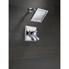Delta Dryden Collection Chrome Monitor 17 Modern Water Efficient Dual Control Shower Faucet with Square Showerhead Trim (Requires Valve) DT17251WE