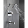 Delta Ara Collection Chrome Monitor 17 Modern Temperature and Pressure Dual Control Tub & Shower Faucet Combo Includes Rough Valve without Stops D2297V