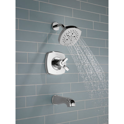 Delta Stryke Chrome Finish 17 Series Tub and Shower Combo Faucet Trim Kit (Requires Valve) DT17476