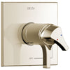 Delta Zura Collection Polished Nickel TempAssure 17T Dual Temperature and Pressure Shower Faucet Control Handle Includes Rough-in Valve without Stops D1944V