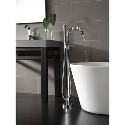 Delta Trinsic Chrome Floor Mount Freestanding Tub Filler Faucet Trim 640256