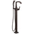 Delta Stryke Venetian Bronze Finish Single Handle Floor Mount Tub Filler Faucet with Hand Sprayer Trim Kit (Requires Valve) DT4776RBFL